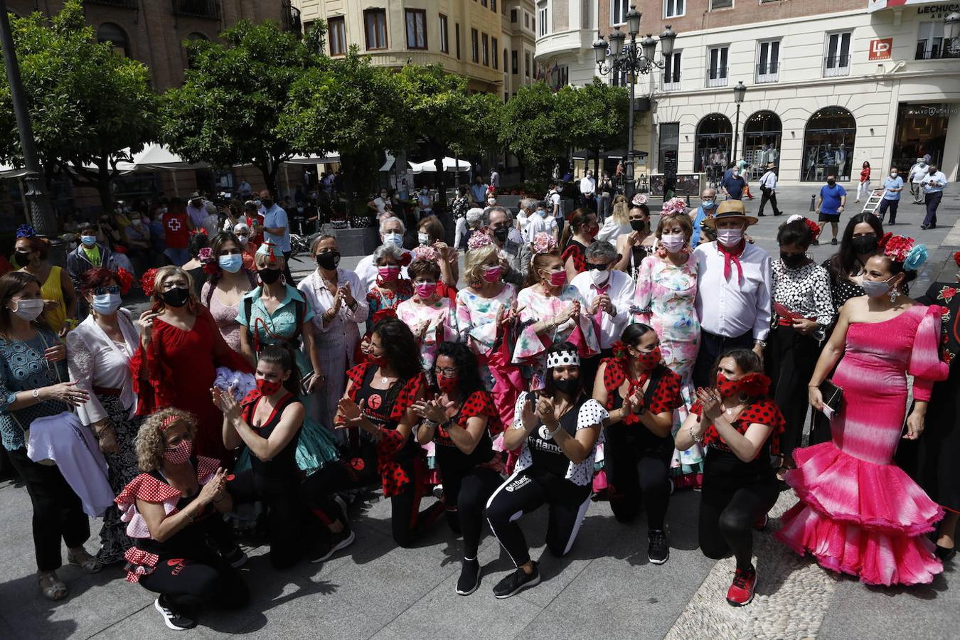 La concentración de mujeres de flamenca en Córdoba, en imágenes