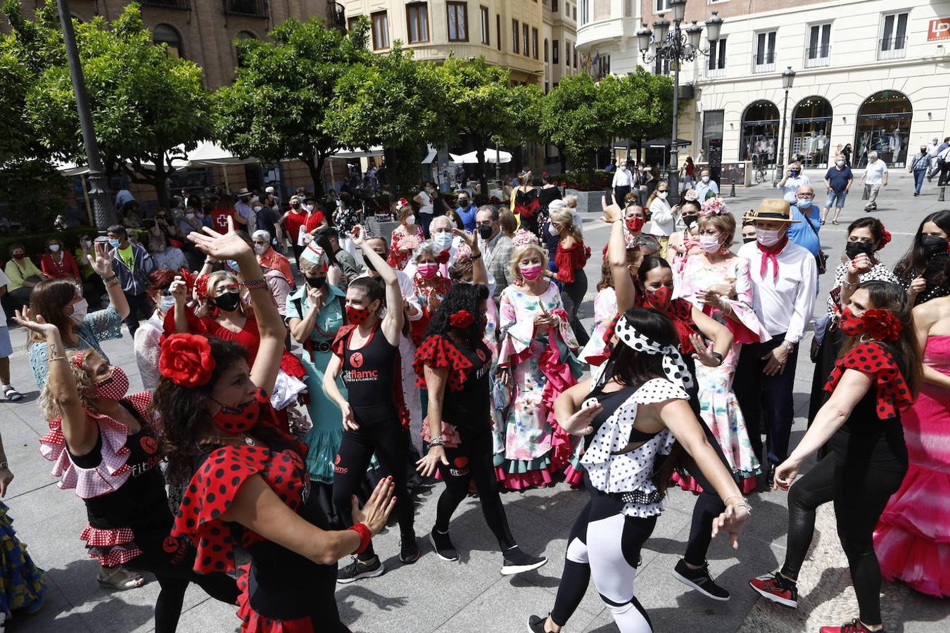 La concentración de mujeres de flamenca en Córdoba, en imágenes