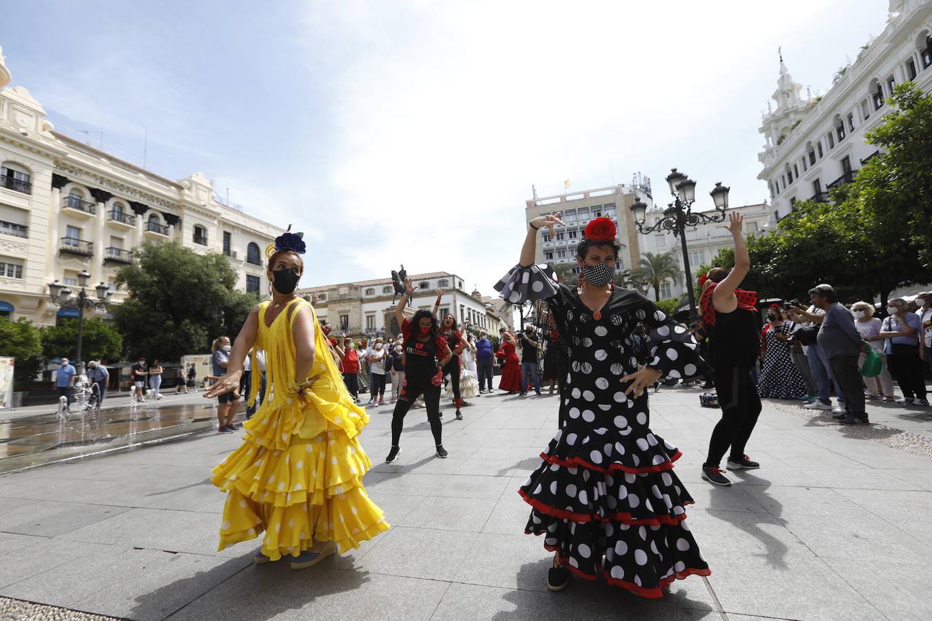 La concentración de mujeres de flamenca en Córdoba, en imágenes