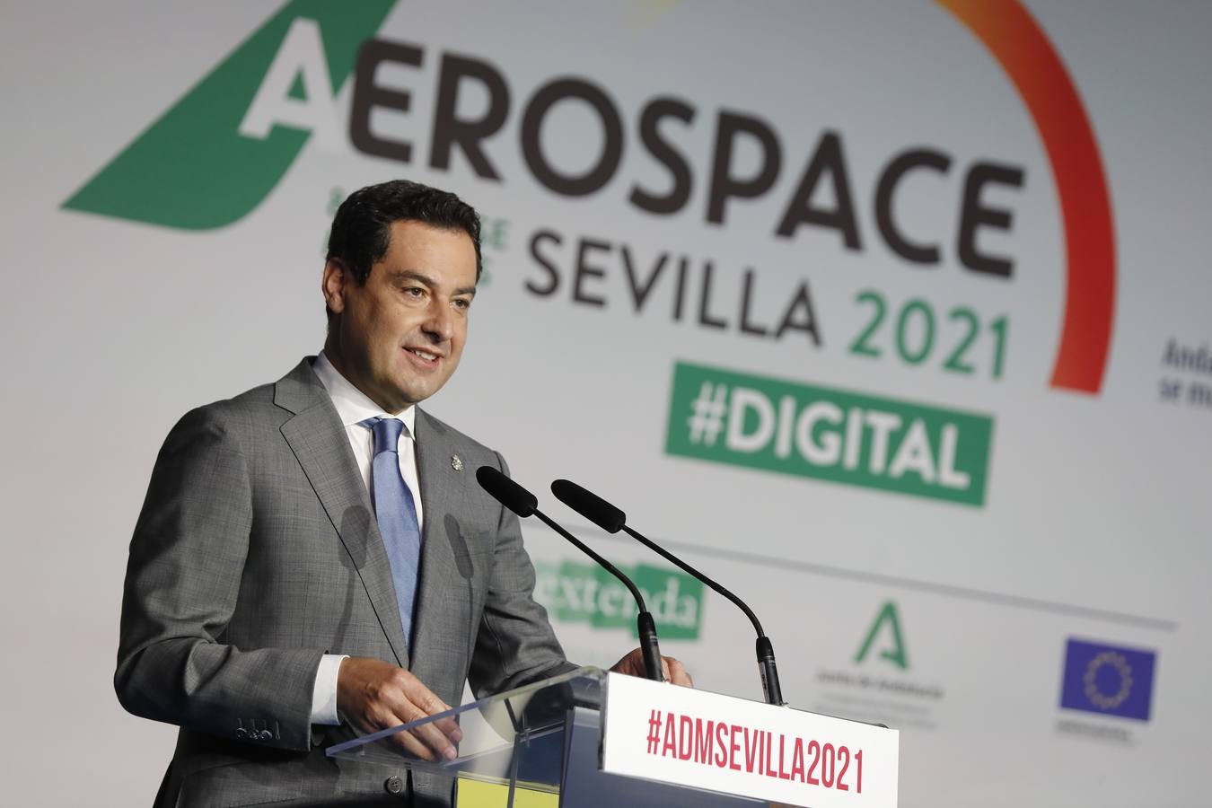 Juanma Moreno inaugura Aerospace and Defense Meetings-ADM Sevilla 2021