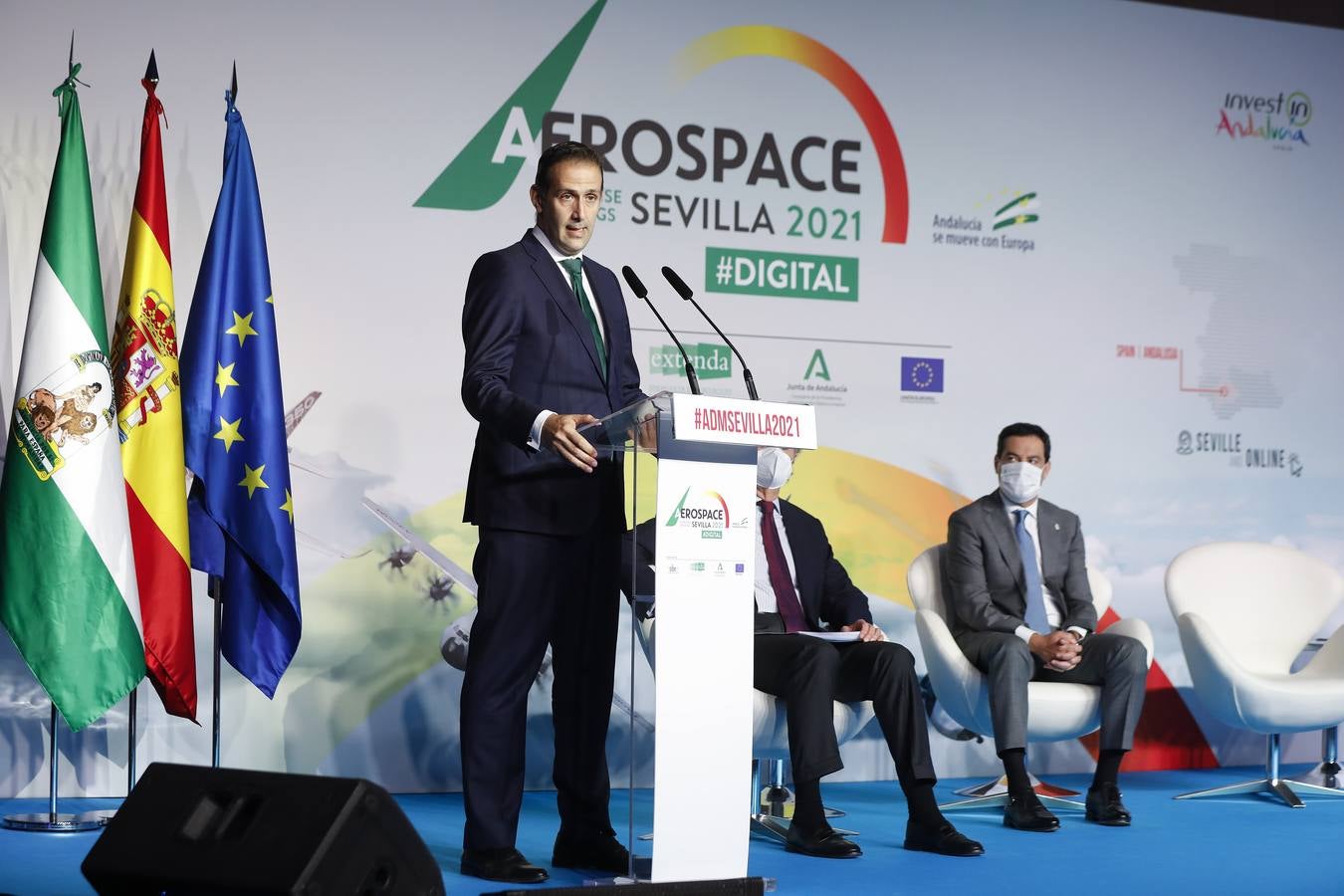 Juanma Moreno inaugura Aerospace and Defense Meetings-ADM Sevilla 2021