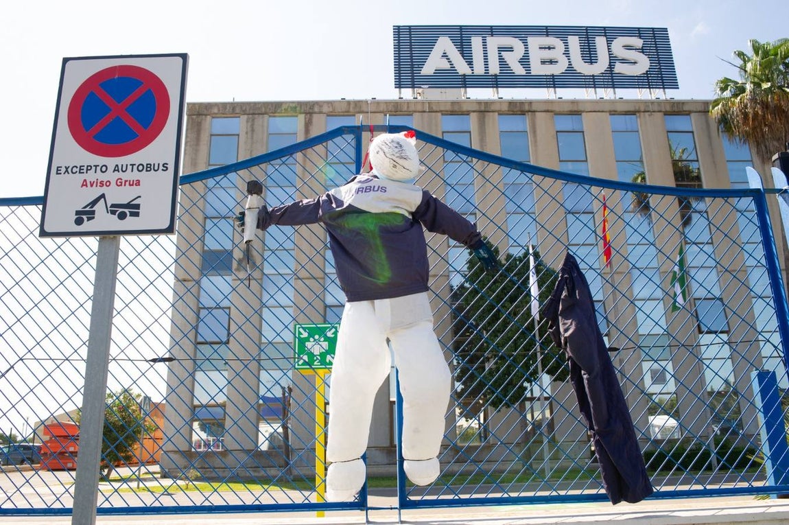 FOTOS: Manifestación de la factoría de Airbus Puerto Real
