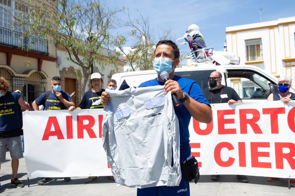 FOTOS: Manifestación de la factoría de Airbus Puerto Real