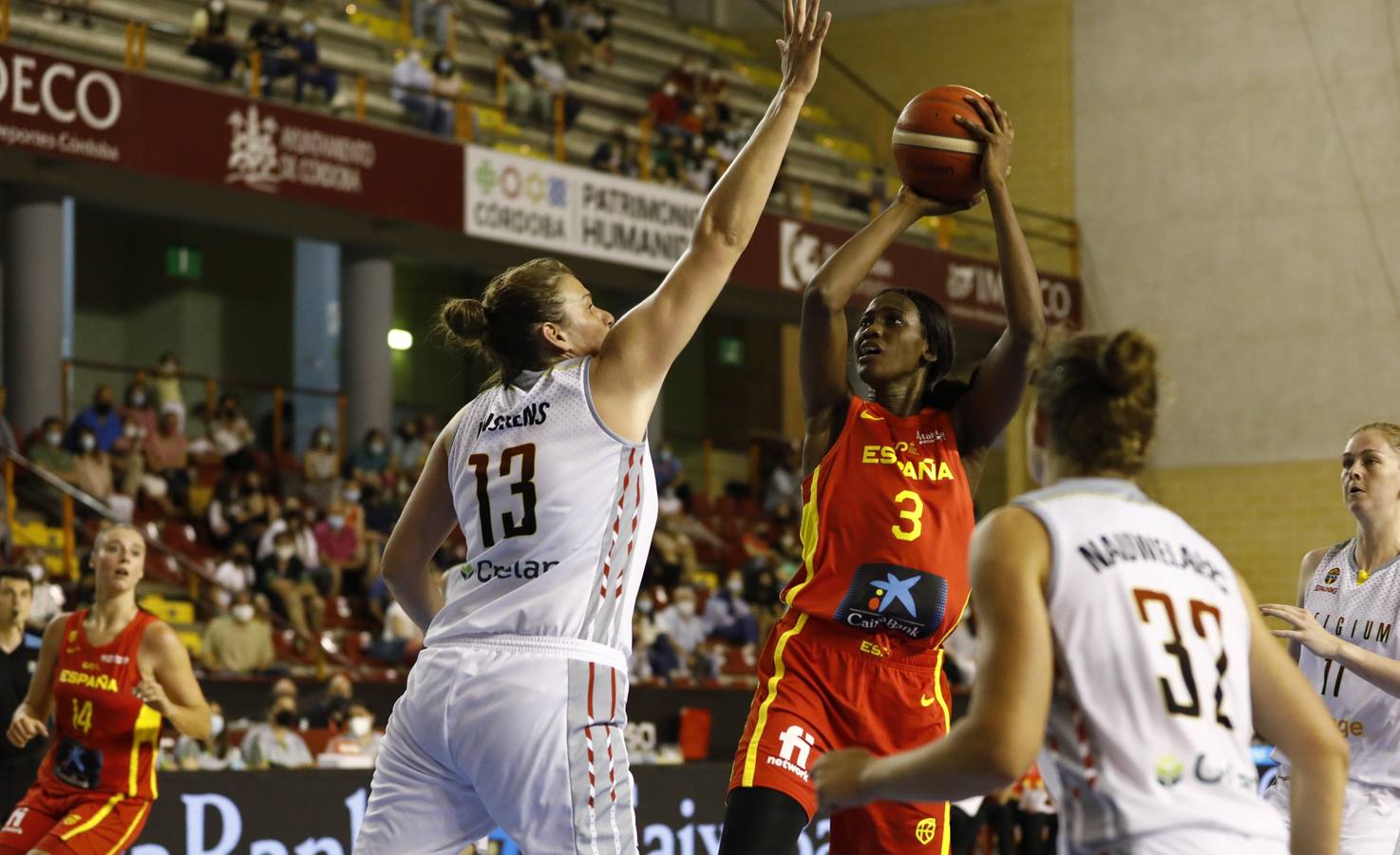 Las mejores imágenes del partido de baloncesto España-Bélgica en Córdoba