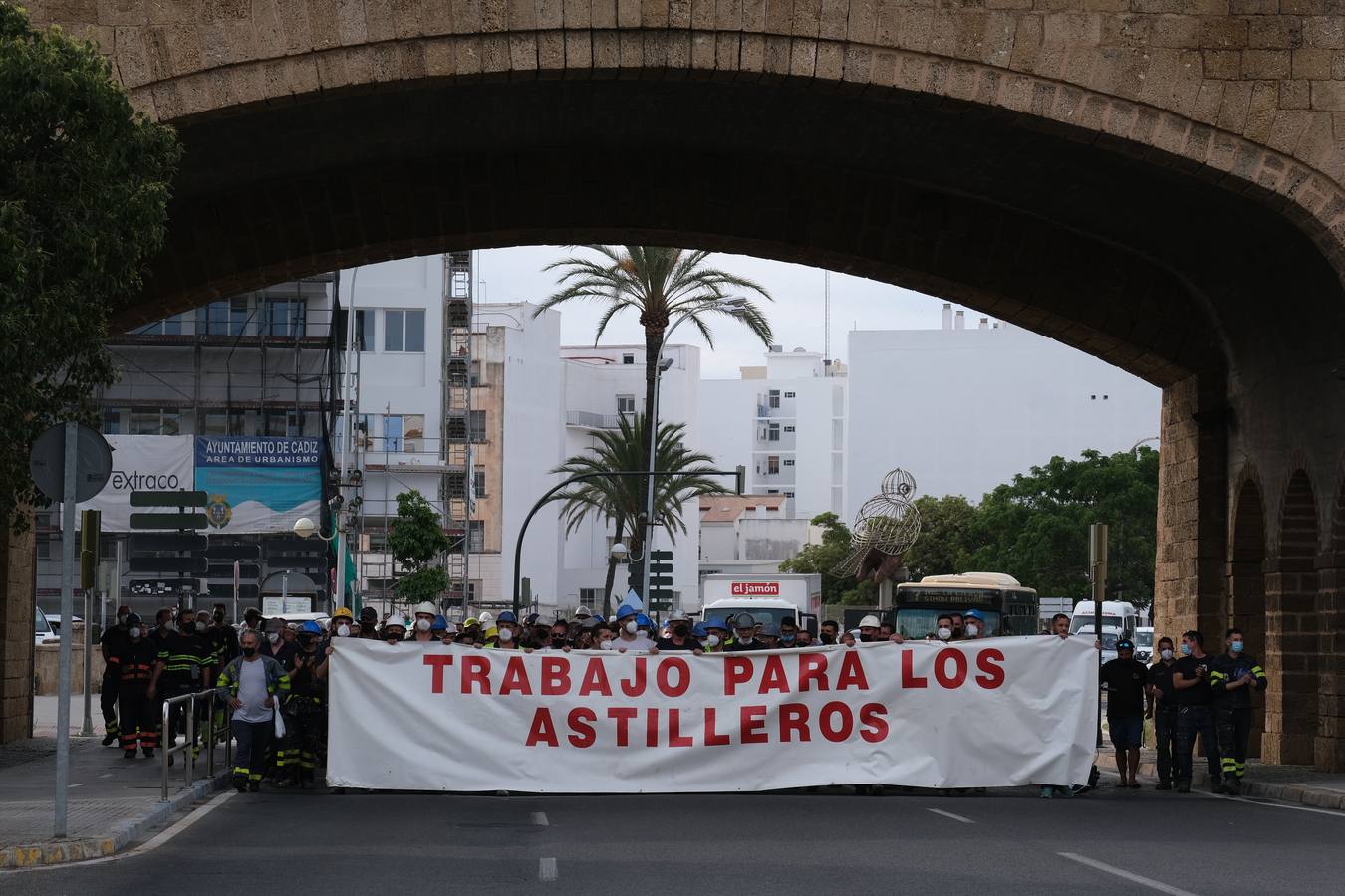 Los trabajadores de Navantia piden carga de trabajo para el astillero gaditano