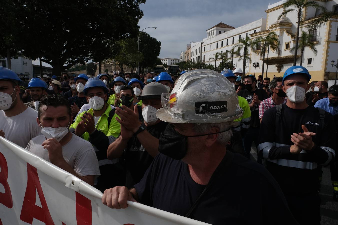 Los trabajadores de Navantia piden carga de trabajo para el astillero gaditano