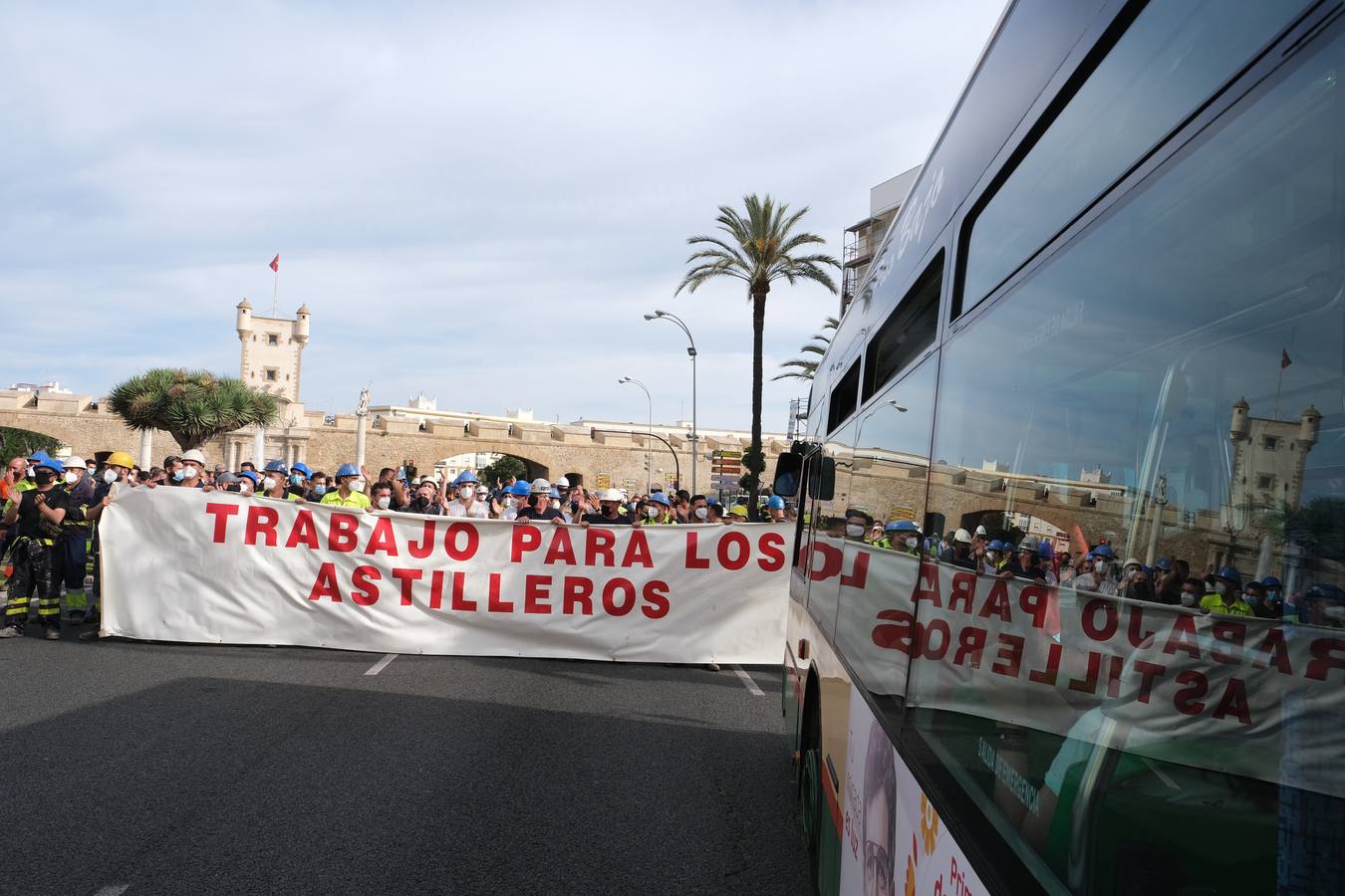 Los trabajadores de Navantia piden carga de trabajo para el astillero gaditano