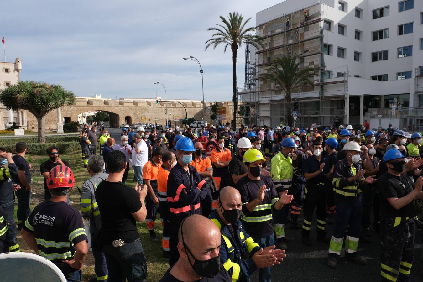 Los trabajadores de Navantia piden carga de trabajo para el astillero gaditano