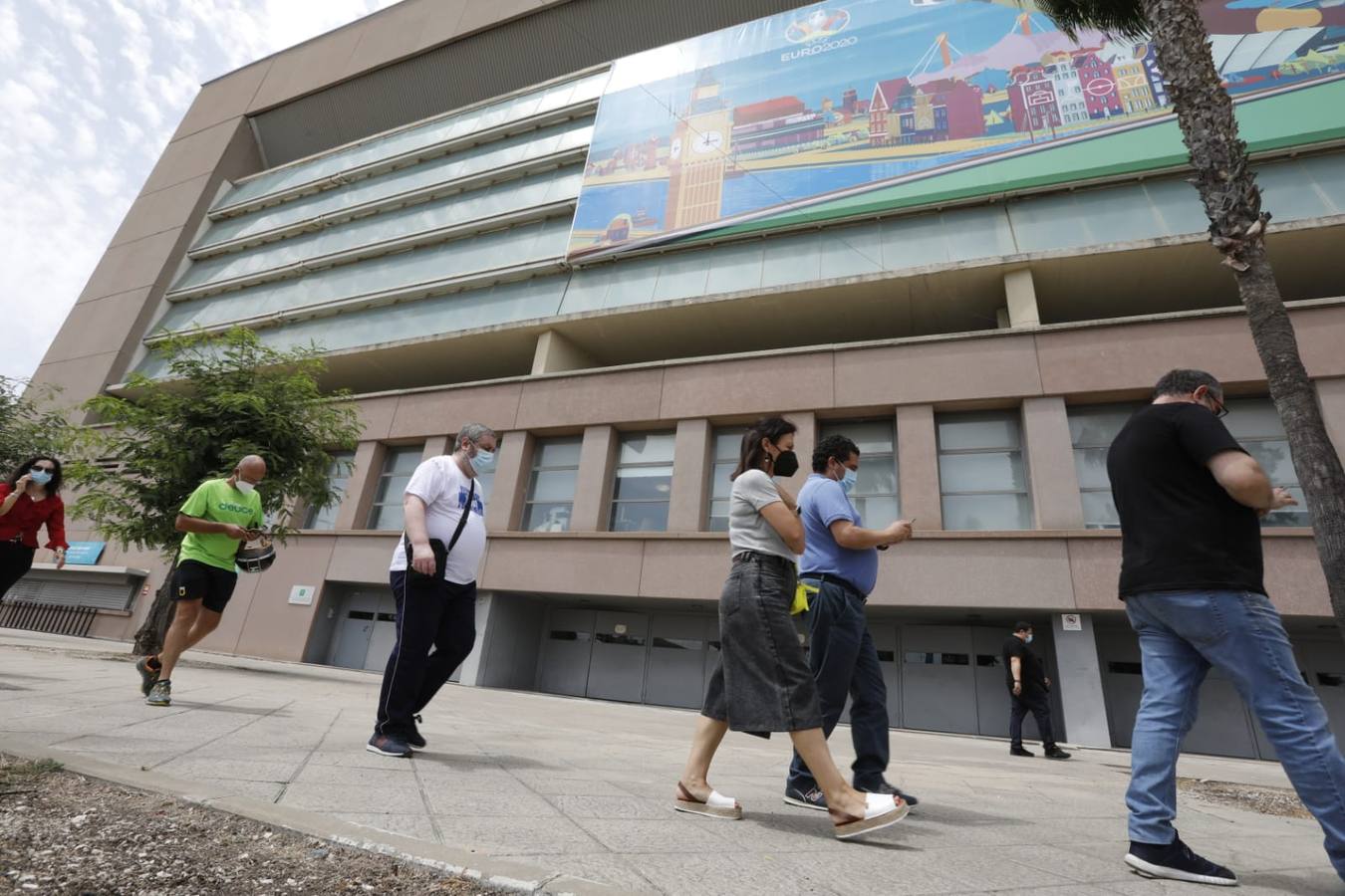 Vacunación en el estadio de la Cartuja de Sevilla