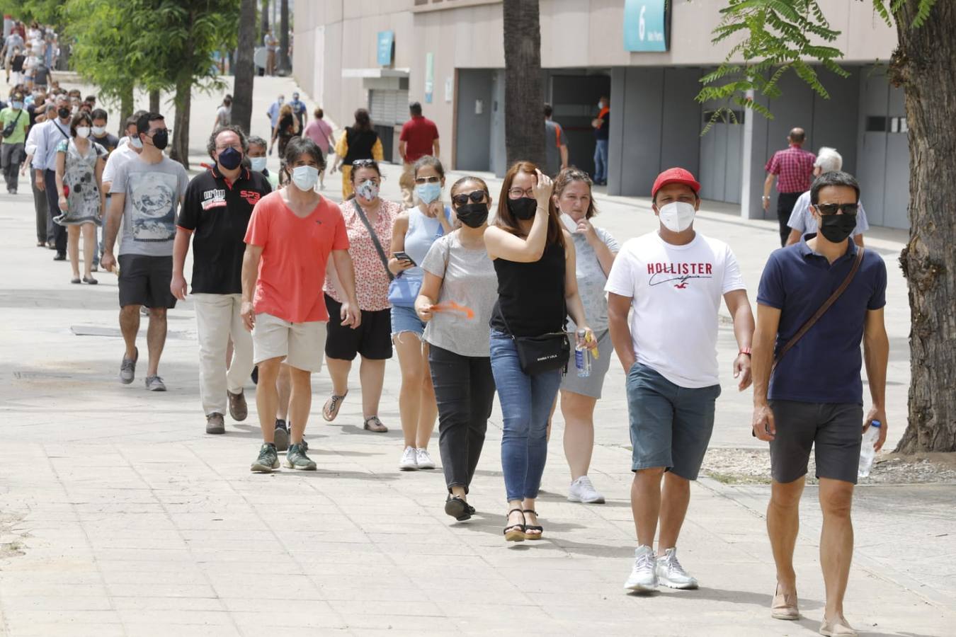 Vacunación en el estadio de la Cartuja de Sevilla