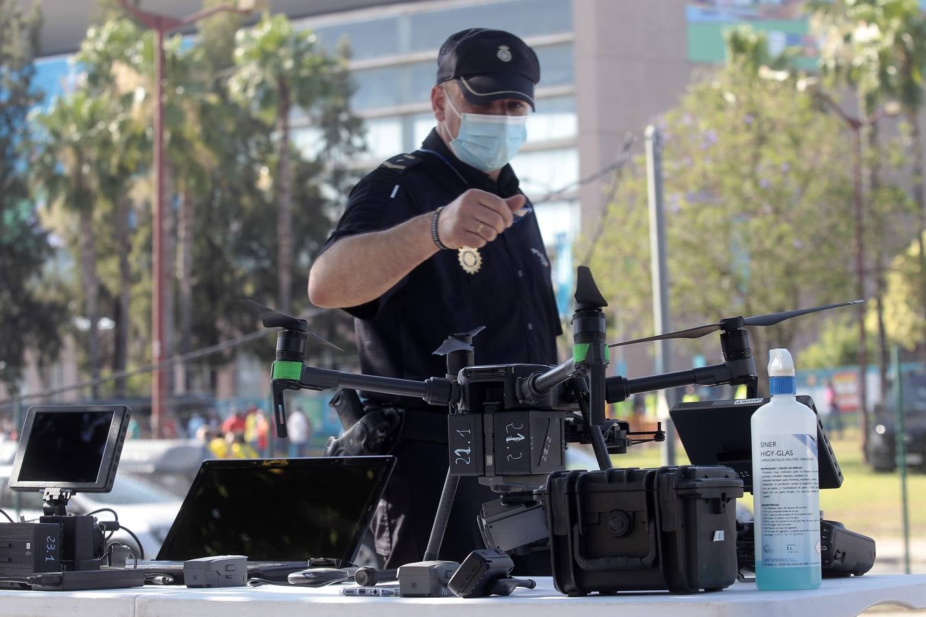 Los drones y antidrones de la Eurocopa en Sevilla