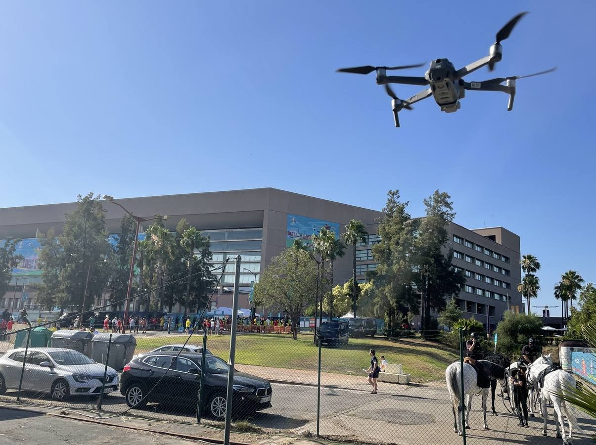 Los drones y antidrones de la Eurocopa en Sevilla