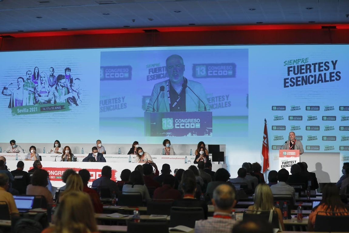 En imágenes, el congreso regional del sindicato CCOO en Sevilla