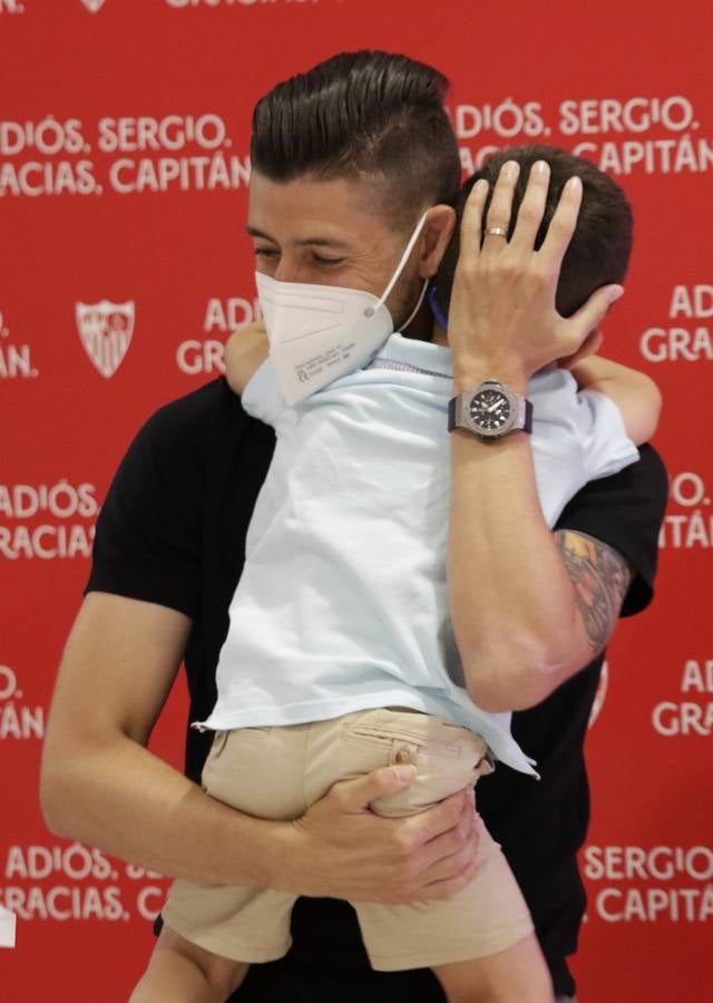 Acto de despedida de Escudero del Sevilla FC en el Sánchez-Pizjuán