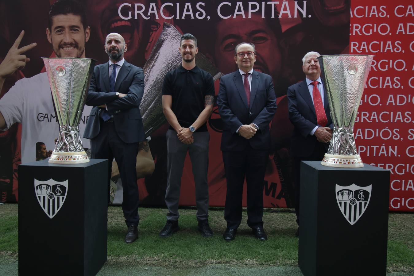 Acto de despedida de Escudero del Sevilla FC en el Sánchez-Pizjuán