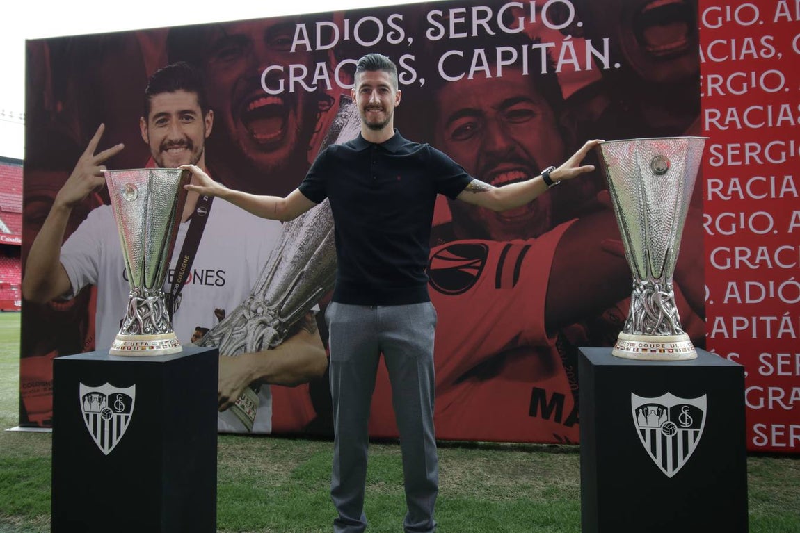 Acto de despedida de Escudero del Sevilla FC en el Sánchez-Pizjuán