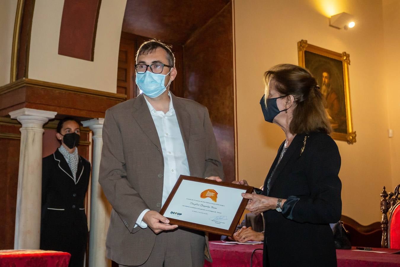 Entrega de los premios en la Real Academia de Bellas Artes de Santa Isabel de Hungría en Sevilla.