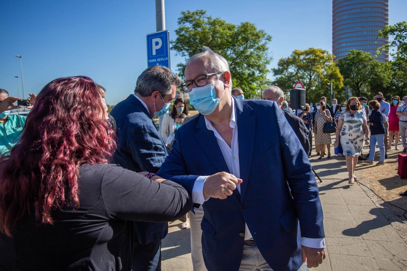 Inauguración de la glorieta dedicada a José Moya Sanabria