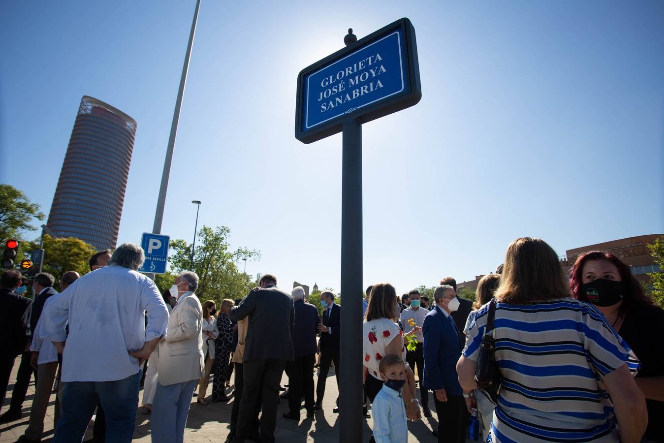 Inauguración de la glorieta dedicada a José Moya Sanabria