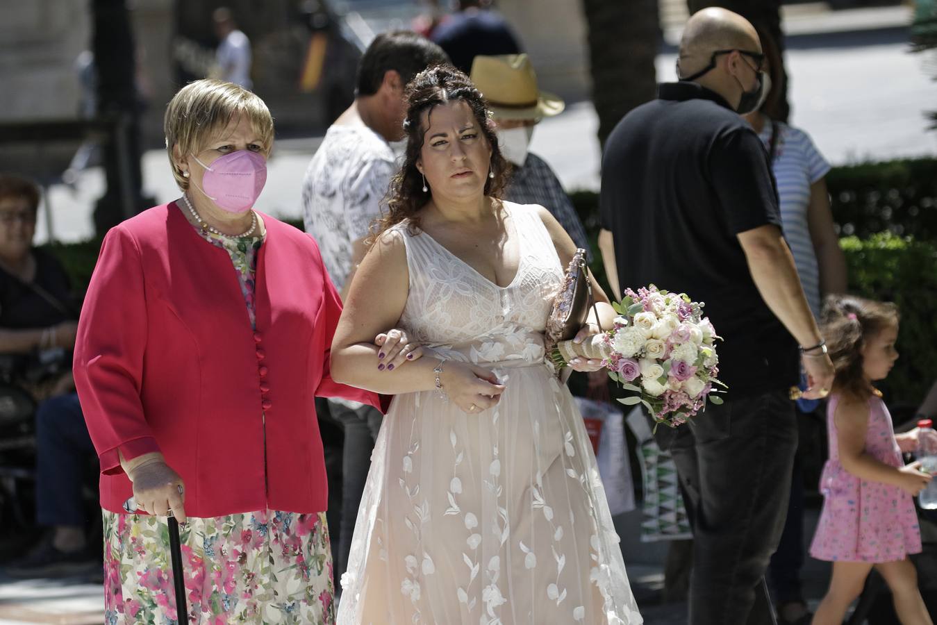 El uso de la mascarilla en el centro de Sevilla ha sido mayoritario este sábado