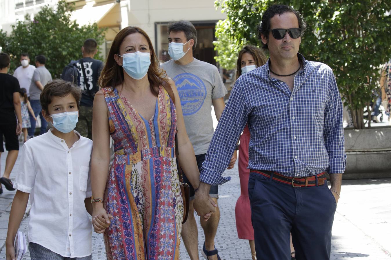 El uso de la mascarilla en el centro de Sevilla ha sido mayoritario este sábado