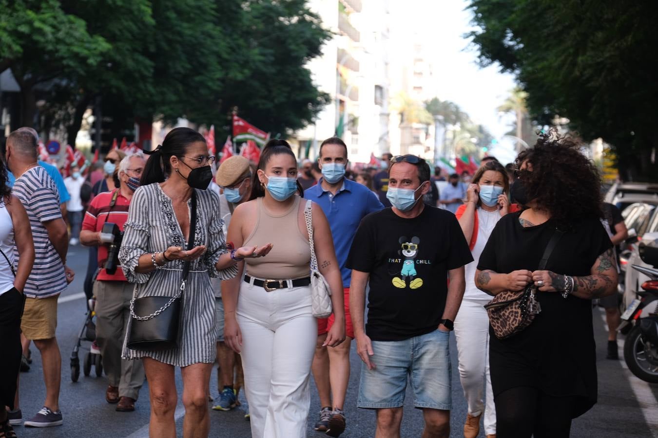 Fotos: La manifestación de Airbus recorre las calles de Cádiz