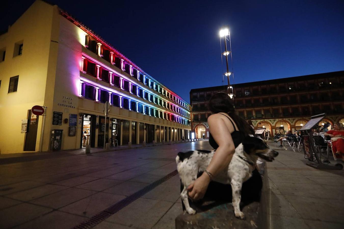 La iluminación del edificio de UCOCultura de Córdoba, en imágenes