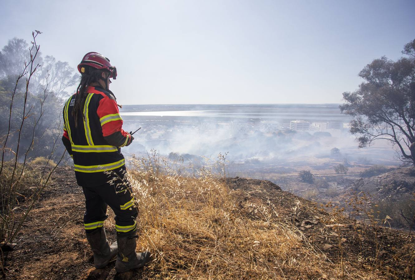 El incendio ha sido controlado a escasos metros de alcanzar varios bloques de viviendas y un centro de rehabilitación