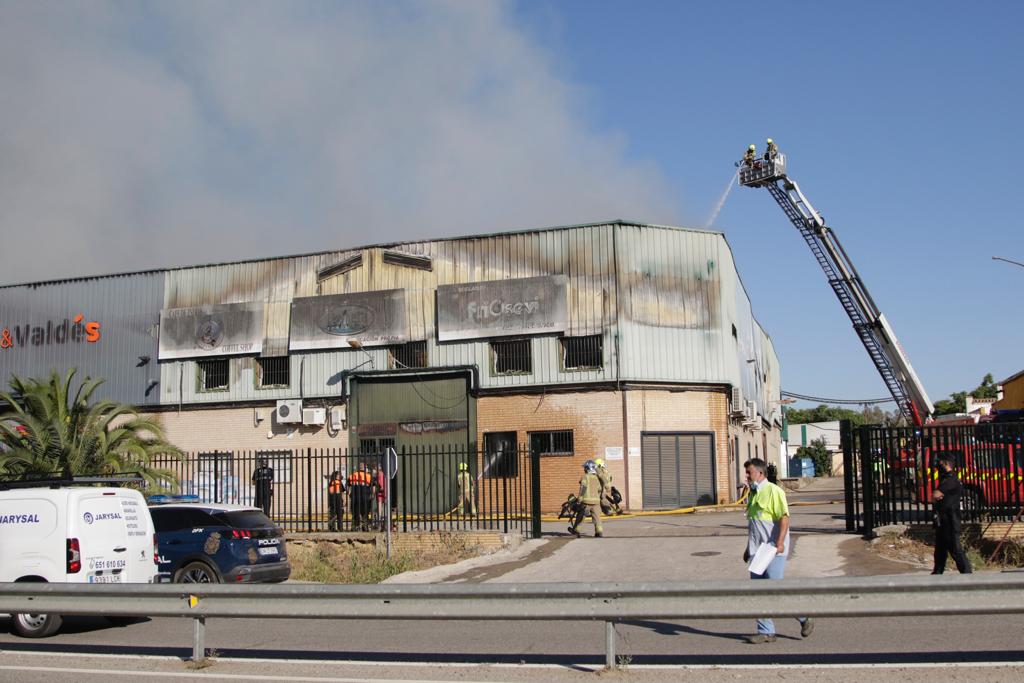 Las espectaculares imágenes del incendio en el polígono industrial Fuente del Rey