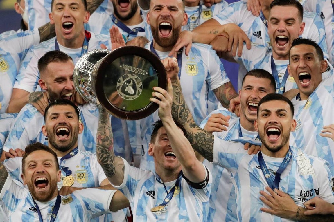 Messi y la copa. Argentina, con 15 títulos, es la selección que más veces ha ganado la Copa América junto con Uruguay.