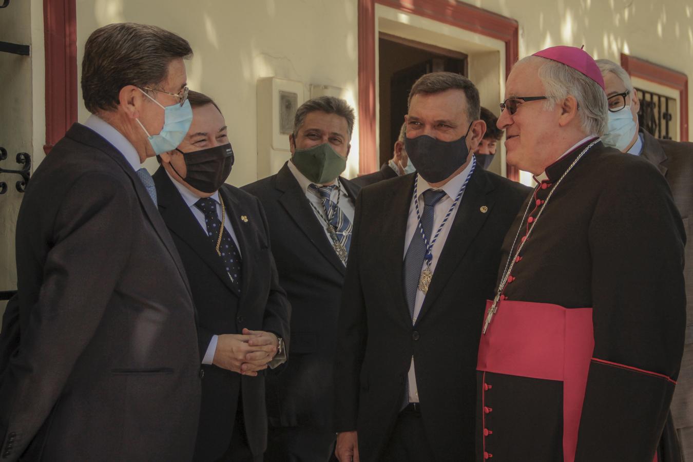 Saiz Meneses durante la función de la Virgen de los Ángeles de los Negritos