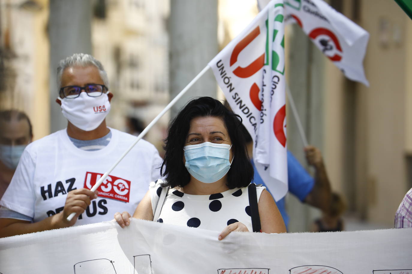 La protesta de los trabajadores de Emergia en Córdoba, en imágenes