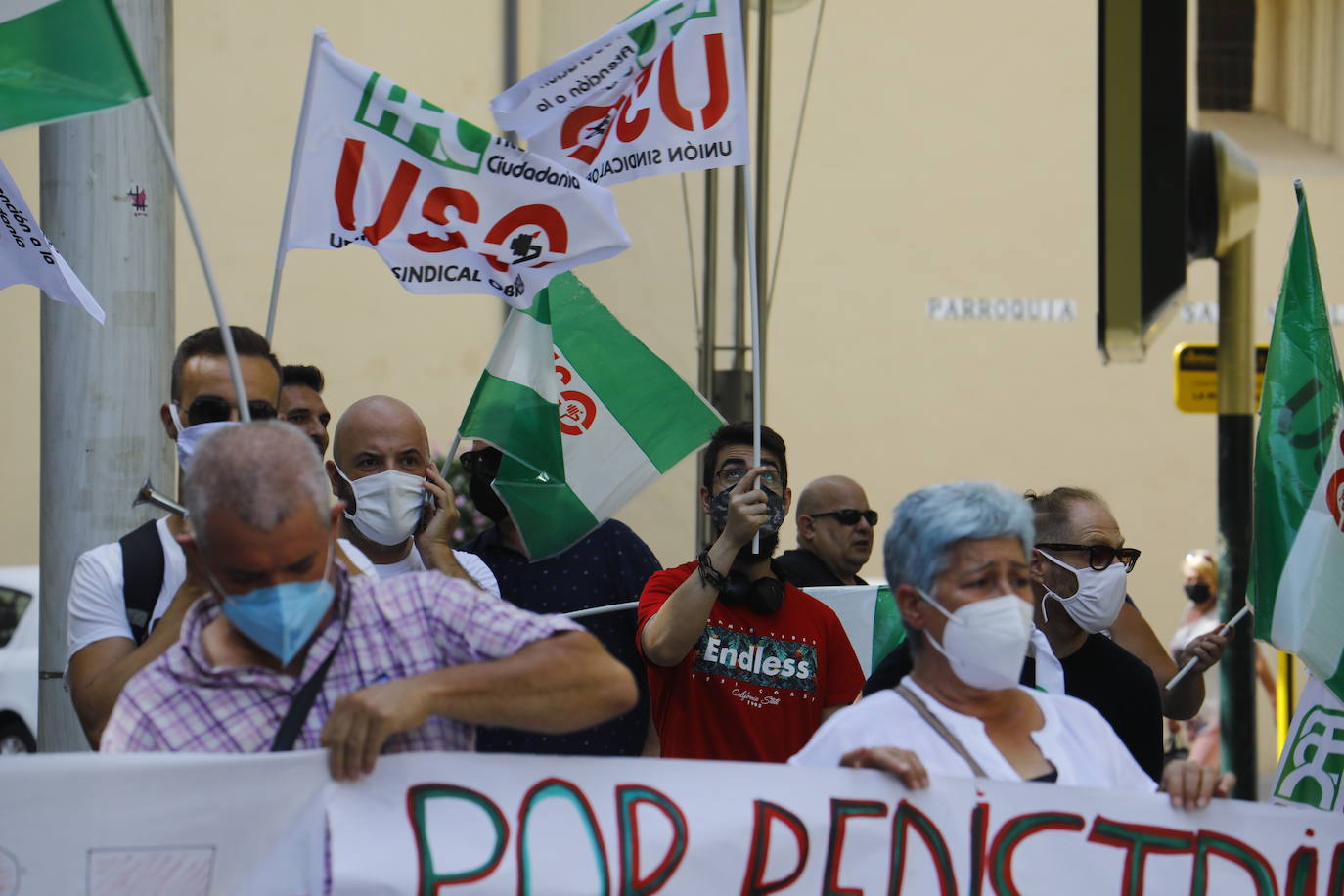 La protesta de los trabajadores de Emergia en Córdoba, en imágenes