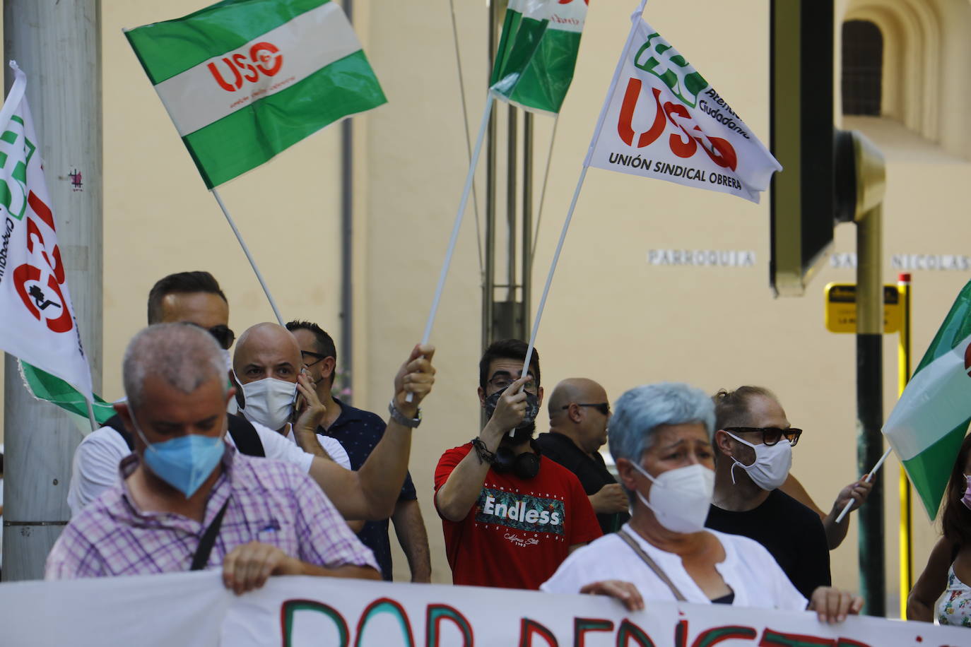 La protesta de los trabajadores de Emergia en Córdoba, en imágenes