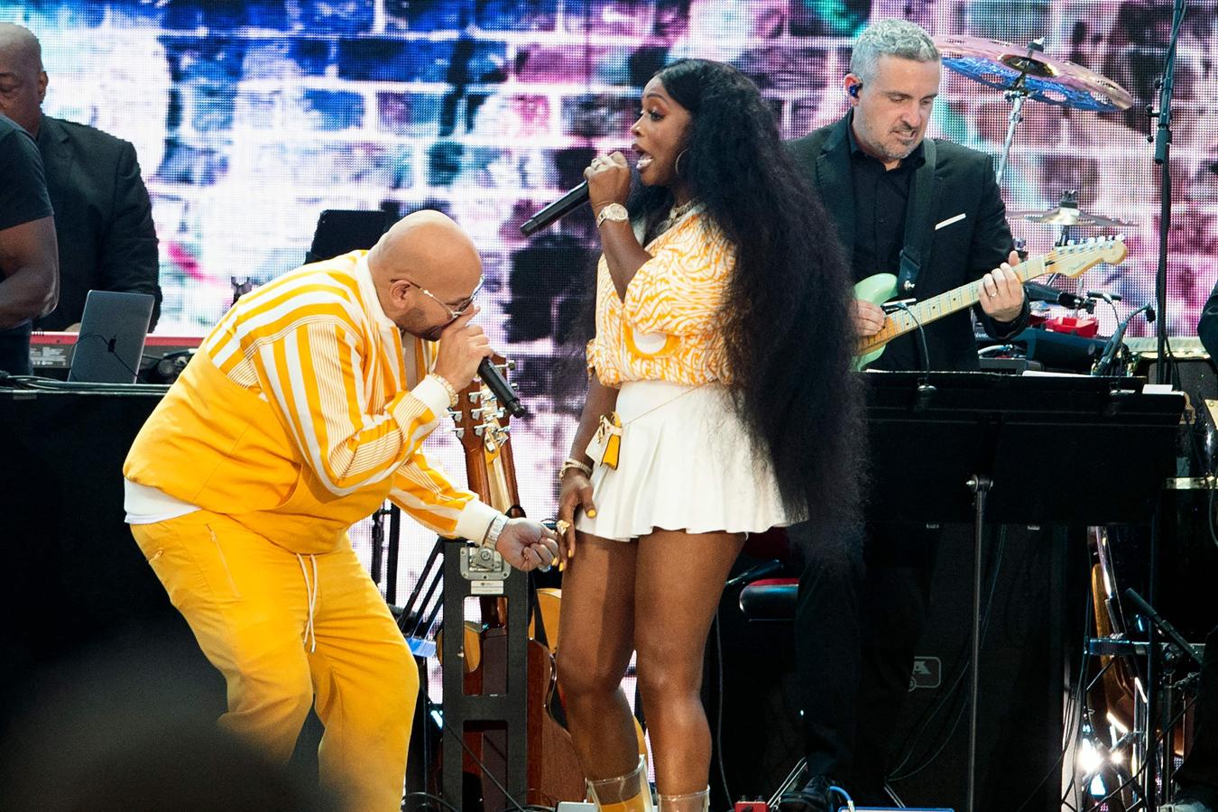 Fat Joe y Remy Ma durante el masivo concierto en Central Park. 