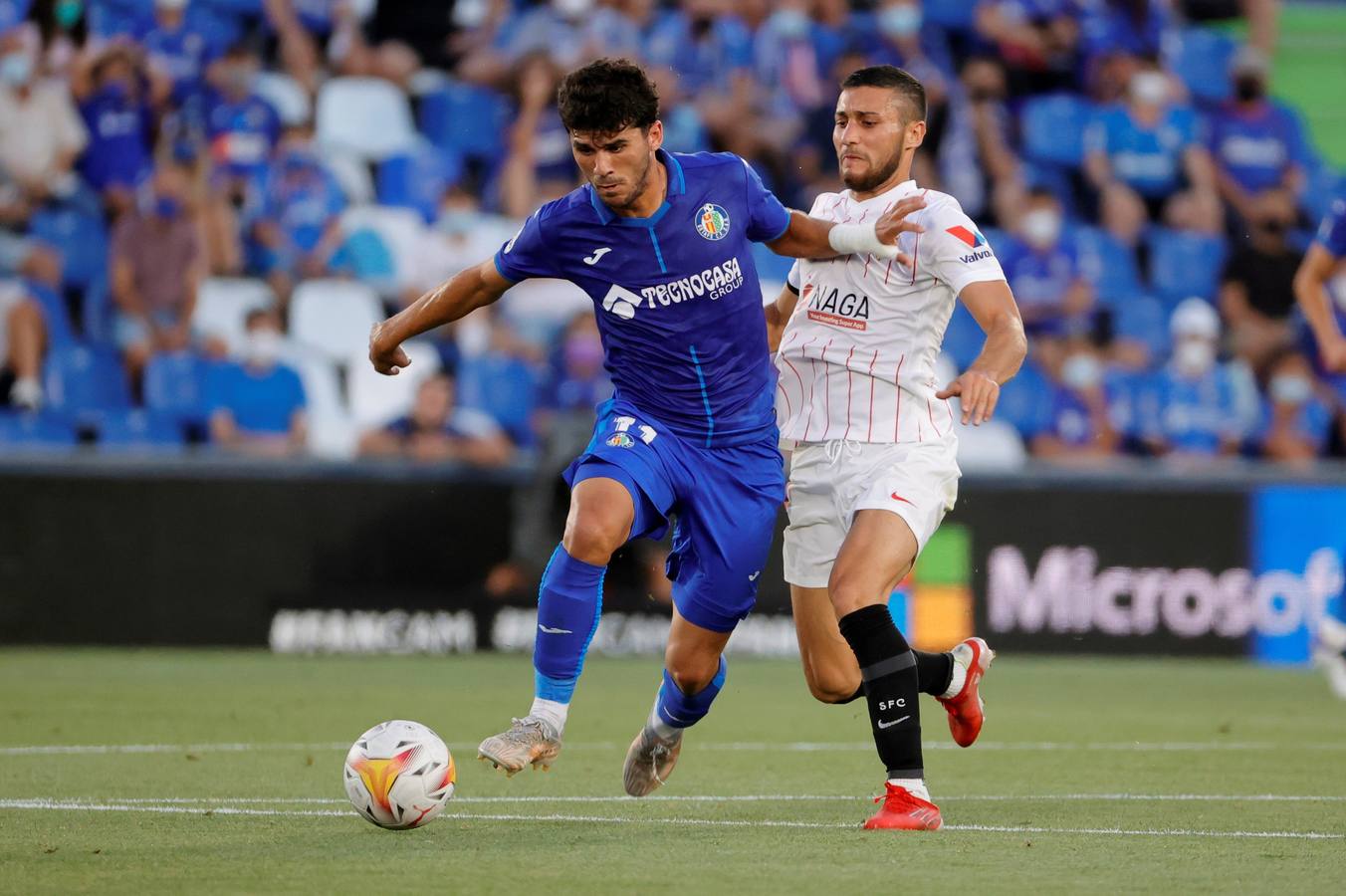 Partido ﻿entre el Getafe y El Sevilla disputado en el Coliseum Alfonso Pérez