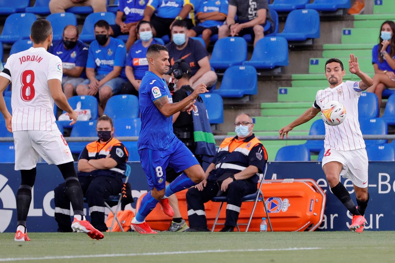 Partido ﻿entre el Getafe y El Sevilla disputado en el Coliseum Alfonso Pérez