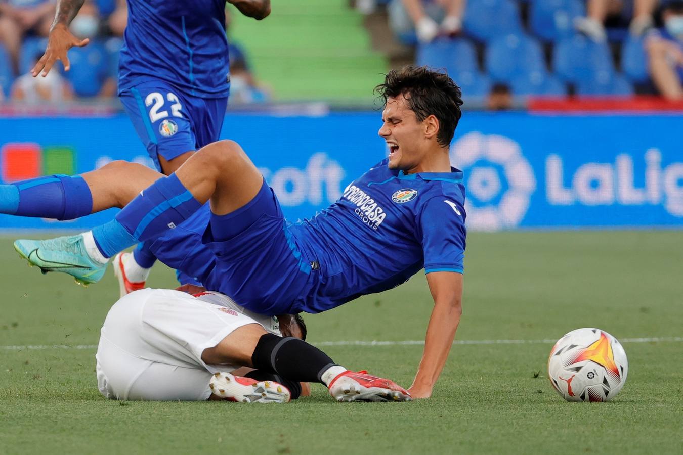 Partido ﻿entre el Getafe y El Sevilla disputado en el Coliseum Alfonso Pérez