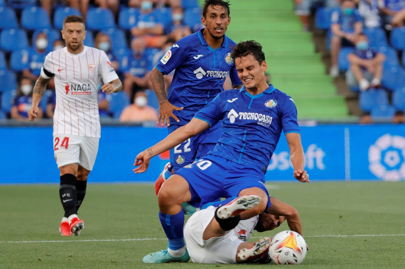 Partido ﻿entre el Getafe y El Sevilla disputado en el Coliseum Alfonso Pérez