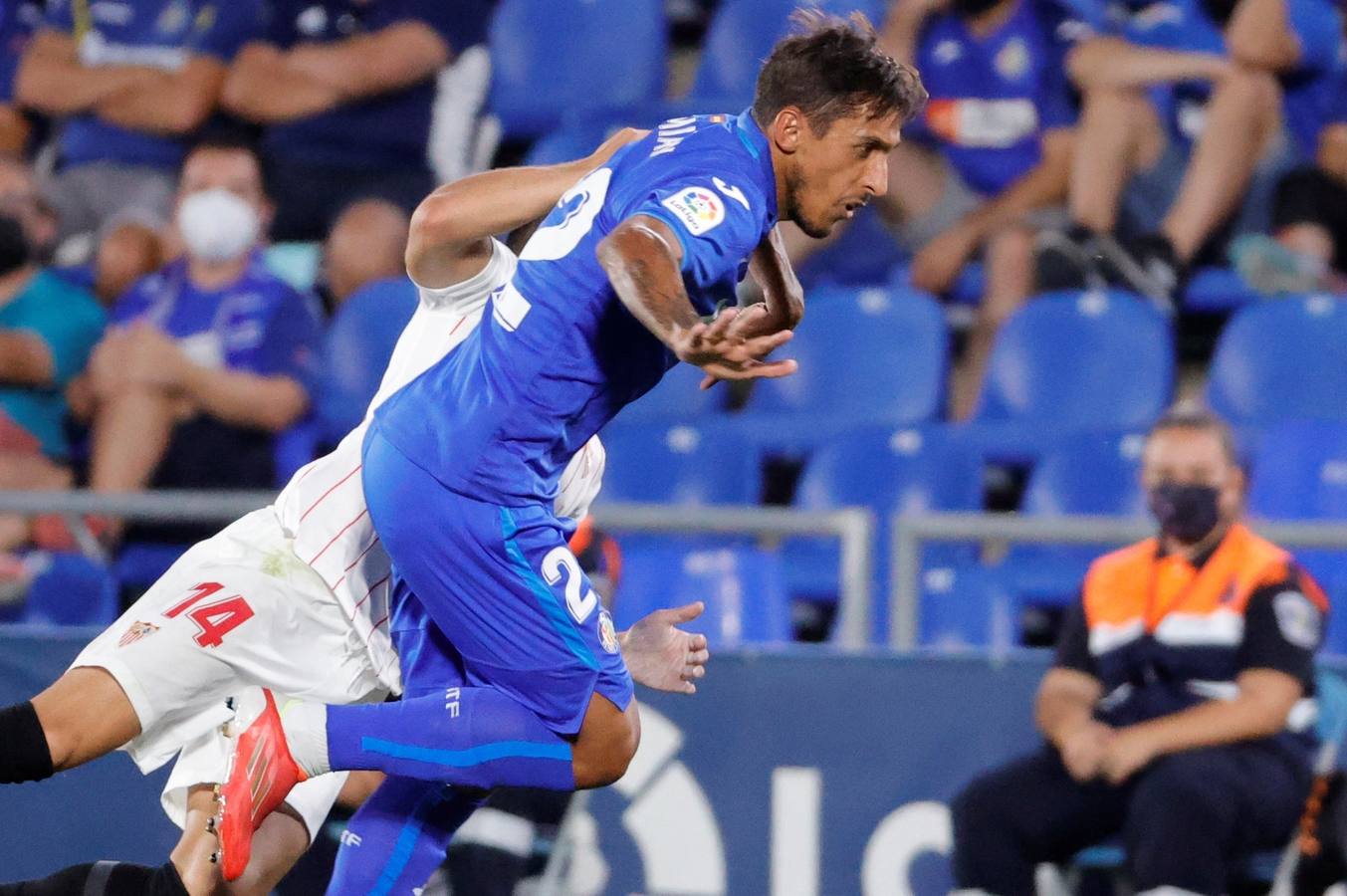 Partido ﻿entre el Getafe y El Sevilla disputado en el Coliseum Alfonso Pérez