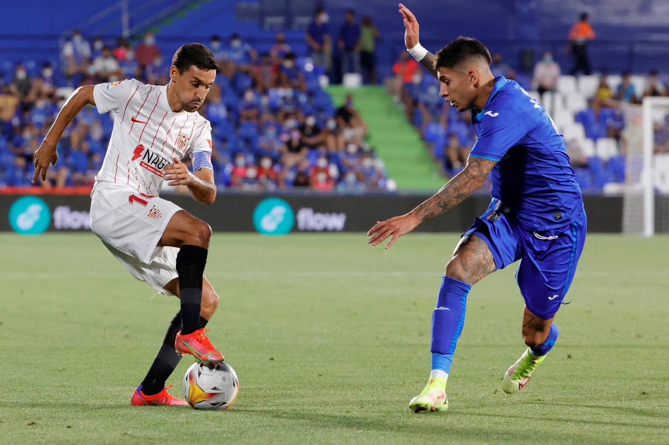 Partido ﻿entre el Getafe y El Sevilla disputado en el Coliseum Alfonso Pérez