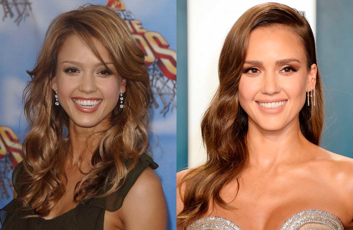 Jessica Alba. Otra de las famosas que ha cambiado sus cejas en los últimos años ha sido Jessica Alba. En 2005 la actriz las lucía ligeramente más finas que en la actualidad, siguiendo las tendencias de cada momento.
