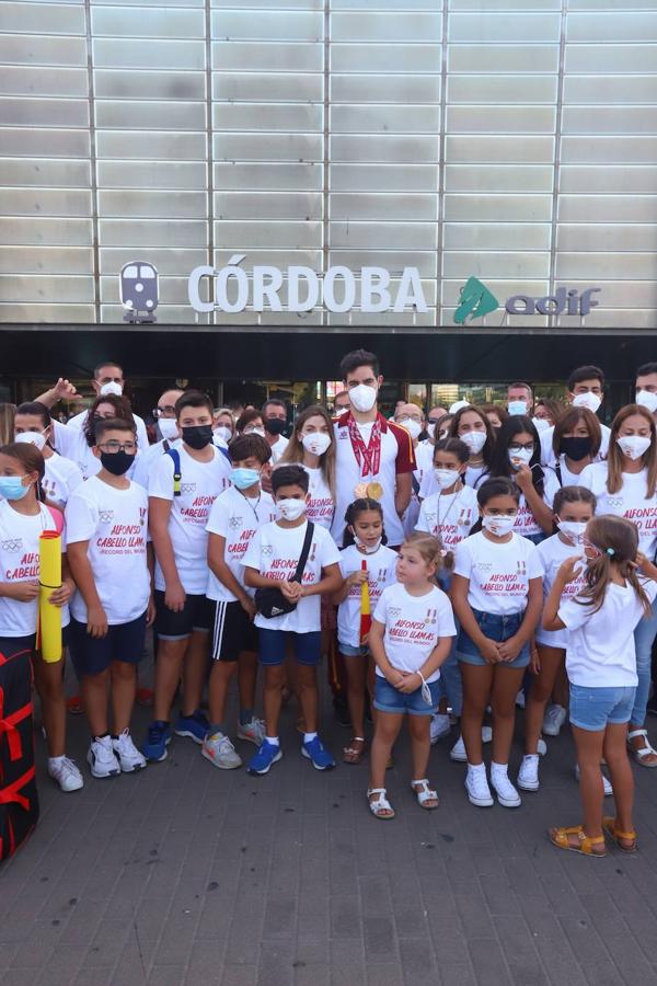 El recibimiento al ciclista Alfonso Cabello en Córdoba, en imágenes