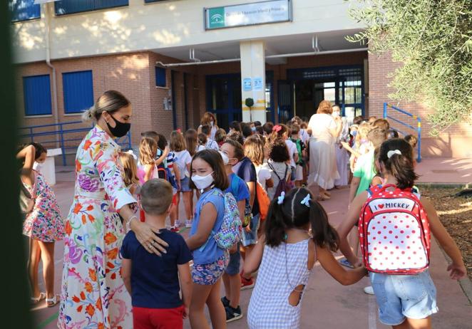 En imágenes, inicio de curso en el colegio Tartessos de Sevilla