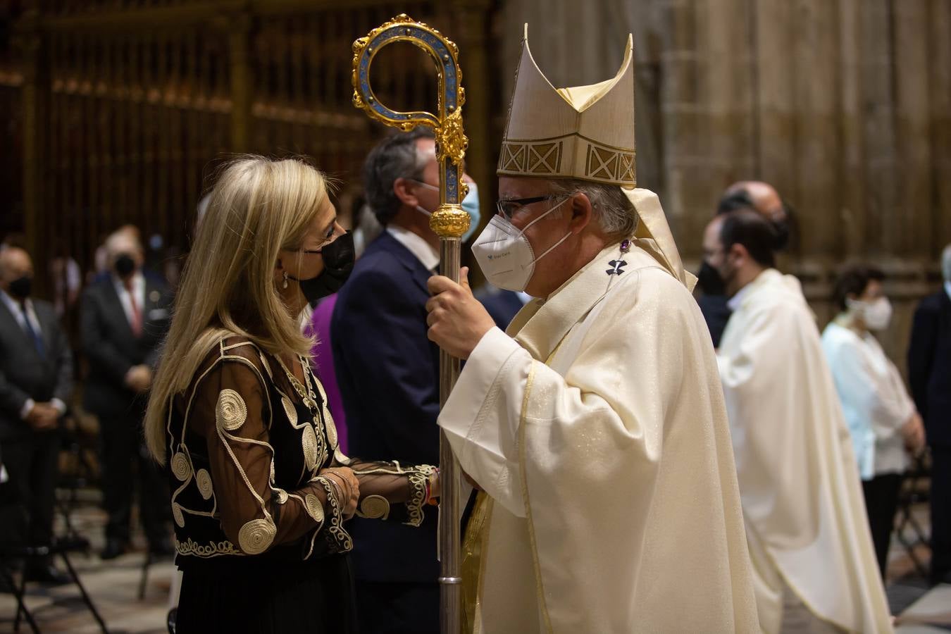 José Ángel Saiz ha dicho que el palio se convierte «en símbolo de nuestro amor a Cristo Buen Pastor, y de que, unidos a Él, debemos amar a todas las personas, en particular a los heridos» y que ser pastores en la Iglesia de Cristo significa justamente «participar en esta tarea, que el palio nos recuerda»