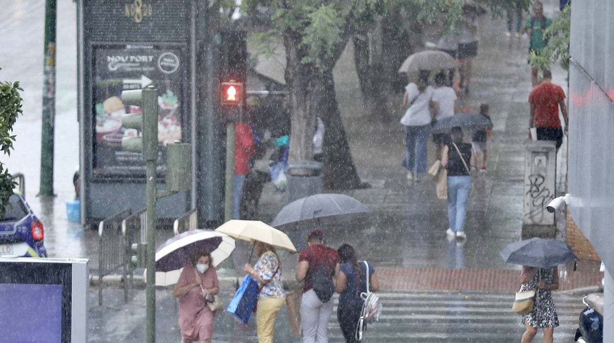 En imágenes, jornada lluviosa en Sevilla