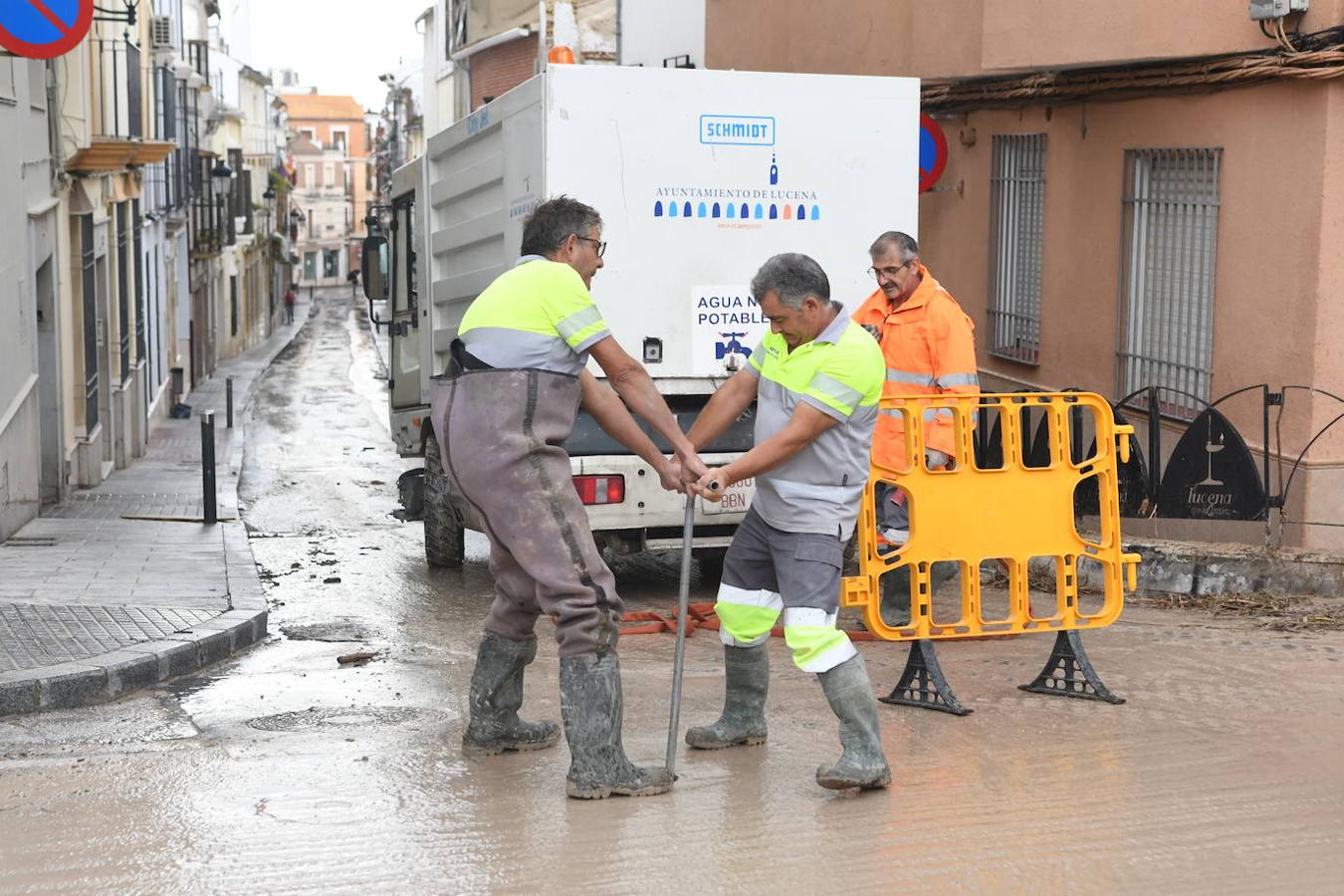 Inundaciones en Córdoba | La tromba de agua en Lucena y sus consecuencias, en imágenes