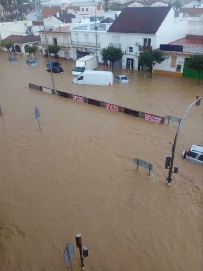 En imágenes, inundaciones en la costa de Huelva por intensas lluvias