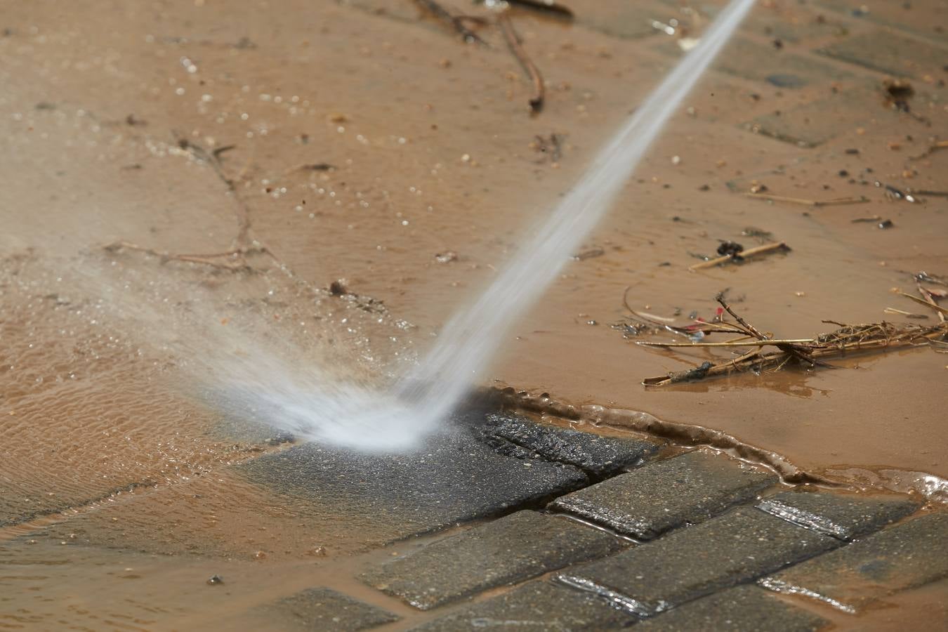 En imágenes, tareas de limpieza en las zonas más afectadas por el temporal en Lepe