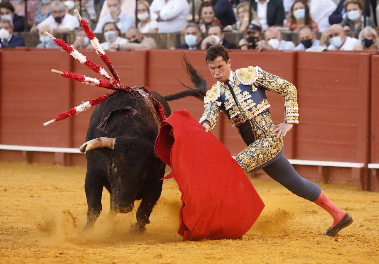 Daniel Luque, de azul y oro en la Maestranza